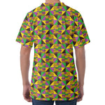 African Kente Pattern Print Men's Velvet T-Shirt