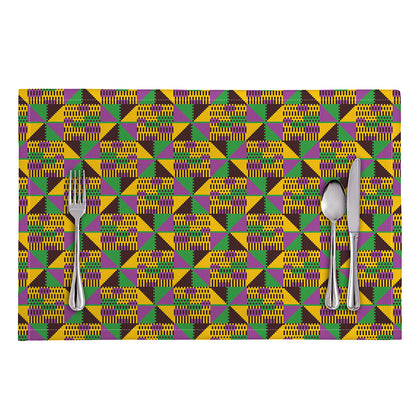 African Kente Pattern Print Placemat