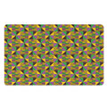 African Kente Pattern Print Polyester Doormat