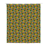 African Kente Pattern Print Polyester Shower Curtain