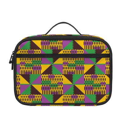 African Kente Pattern Print Portable Lunch Bag