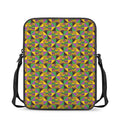 African Kente Pattern Print Rectangular Crossbody Bag