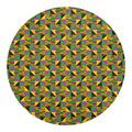 African Kente Pattern Print Round Blanket