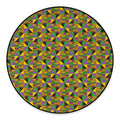 African Kente Pattern Print Round Floor Mat
