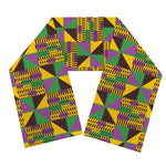 African Kente Pattern Print Scarf