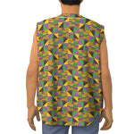 African Kente Pattern Print Sleeveless Baseball Jersey