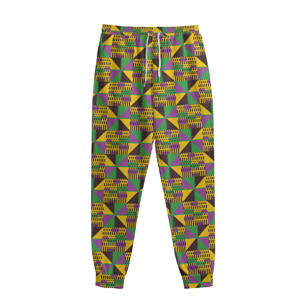 African Kente Pattern Print Sweatpants