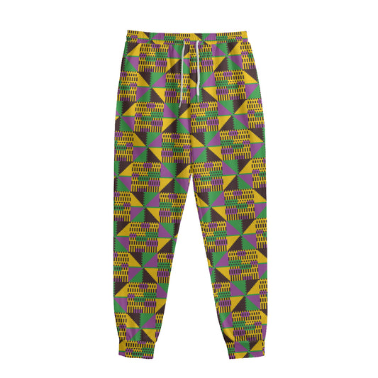 African Kente Pattern Print Sweatpants