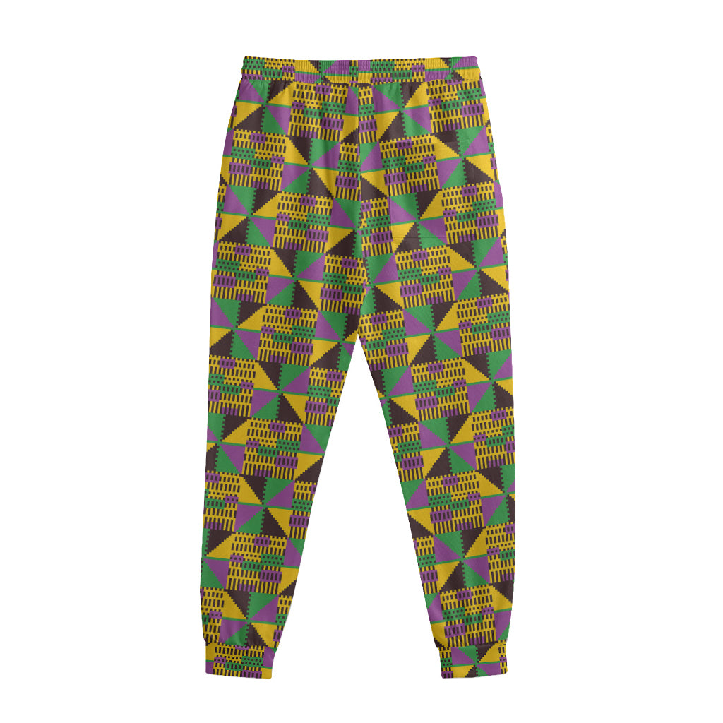 African Kente Pattern Print Sweatpants