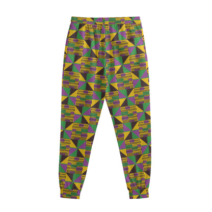 African Kente Pattern Print Sweatpants