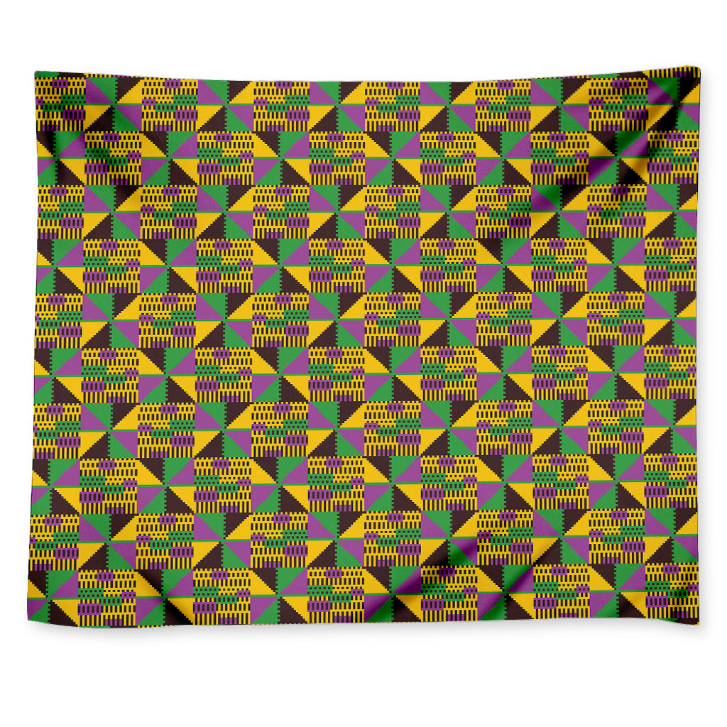 African Kente Pattern Print Tapestry