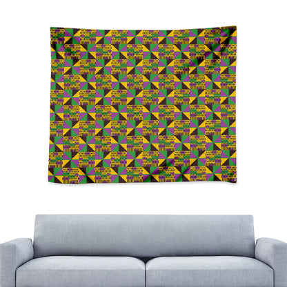 African Kente Pattern Print Tapestry
