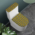 African Kente Pattern Print Toilet Lid And Tank Cover Set
