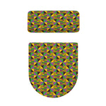 African Kente Pattern Print Toilet Lid And Tank Cover Set