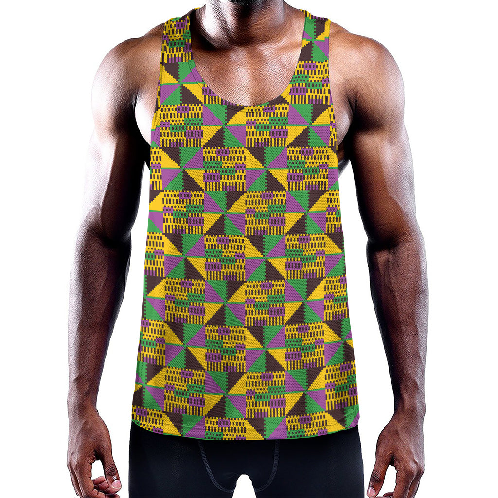 African Kente Pattern Print Training Tank Top