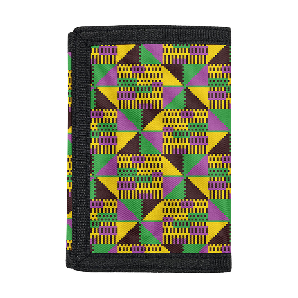 African Kente Pattern Print Trifold Wallet