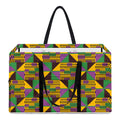 African Kente Pattern Print Utility Tote Bag