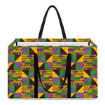 African Kente Pattern Print Utility Tote Bag