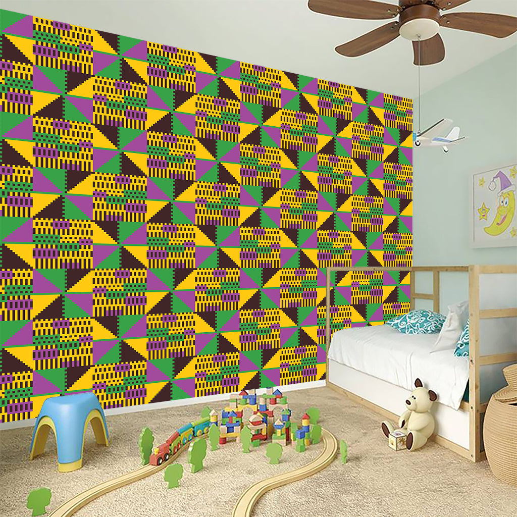 African Kente Pattern Print Wall Sticker