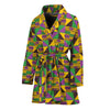 African Kente Pattern Print Women's Bathrobe