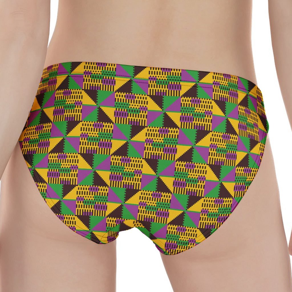 African Kente Pattern Print Women's Panties