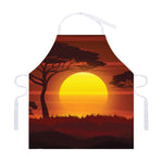African Savanna Sunset Print Adjustable Apron