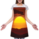 African Savanna Sunset Print Adjustable Apron