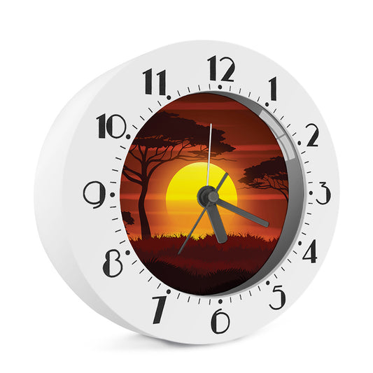 African Savanna Sunset Print Alarm Clock