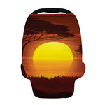 African Savanna Sunset Print Baby Seat Cover