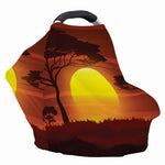 African Savanna Sunset Print Baby Seat Cover