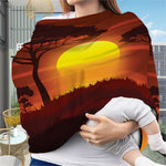 African Savanna Sunset Print Baby Seat Cover