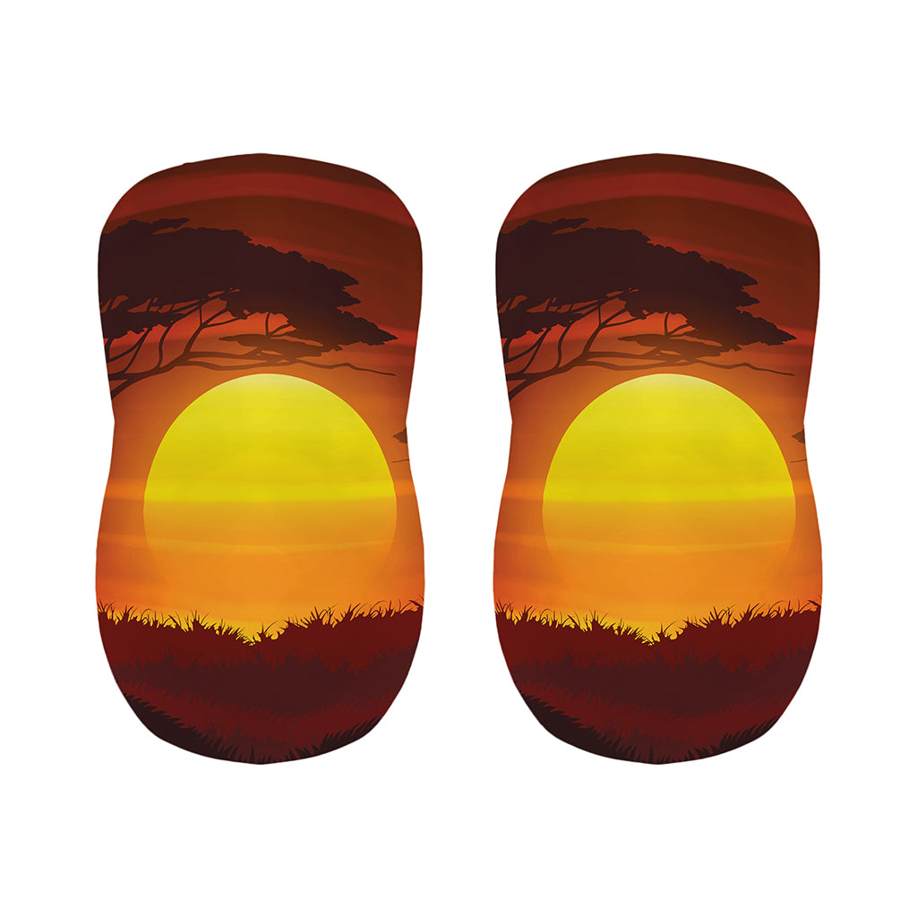 African Savanna Sunset Print Bar Stool Covers