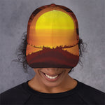 African Savanna Sunset Print Baseball Cap