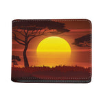 African Savanna Sunset Print Bifold Wallet