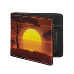 African Savanna Sunset Print Bifold Wallet