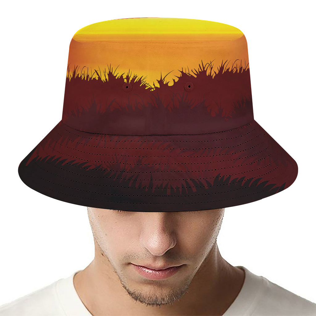 African Savanna Sunset Print Bucket Hat