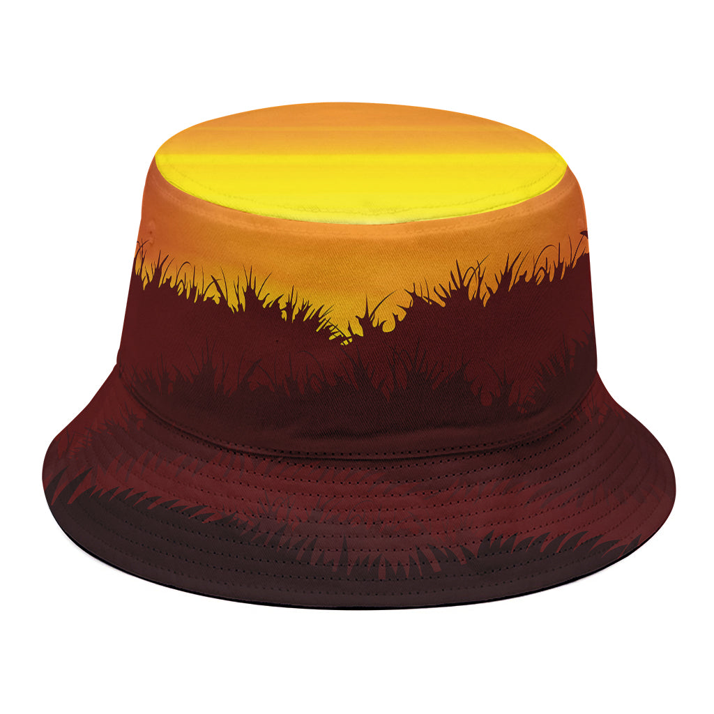 African Savanna Sunset Print Bucket Hat
