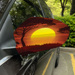African Savanna Sunset Print Car Side Mirror Covers