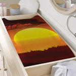 African Savanna Sunset Print Changing Pad Cover