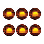 African Savanna Sunset Print Coaster Set