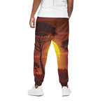 African Savanna Sunset Print Cotton Pants