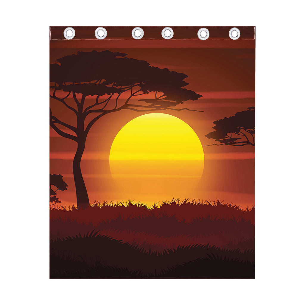 African Savanna Sunset Print Curtain