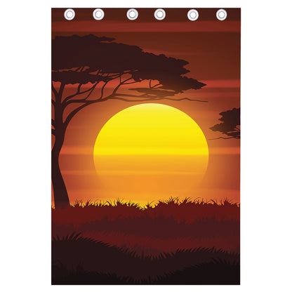 African Savanna Sunset Print Curtain
