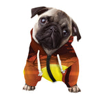 African Savanna Sunset Print Dog Zip Up Hoodie