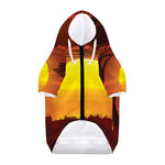 African Savanna Sunset Print Dog Zip Up Hoodie