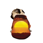 African Savanna Sunset Print Dog Zip Up Jacket