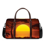 African Savanna Sunset Print Duffle Bag