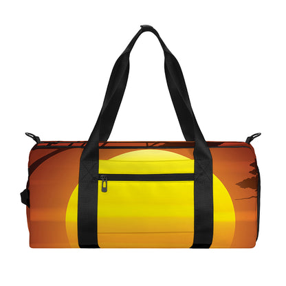 African Savanna Sunset Print Gym Bag
