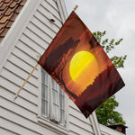 African Savanna Sunset Print House Flag