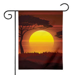 African Savanna Sunset Print House Flag